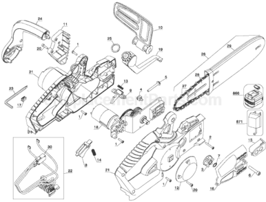 Part Location Diagram of 623381-00 DeWALT Bar